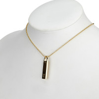 Louis Vuitton Gold Tone Logo Necklace