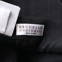 Brunello Cucinelli Jupe en gris foncé