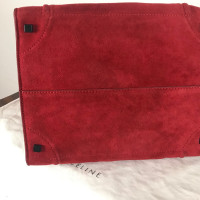 Céline Phantom Luggage aus Wildleder in Rot