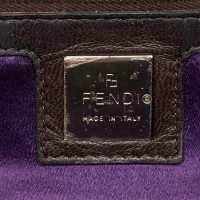 Fendi Baguette Bag Micro in Pelle in Nero