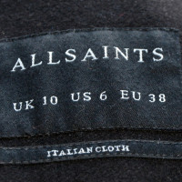 All Saints Jacke/Mantel aus Wolle in Schwarz