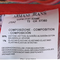 Armani Jeans Pantalon Coton Rouge