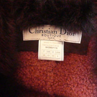 Christian Dior Jacke / Mantel aus Veloursleder in Bordeaux