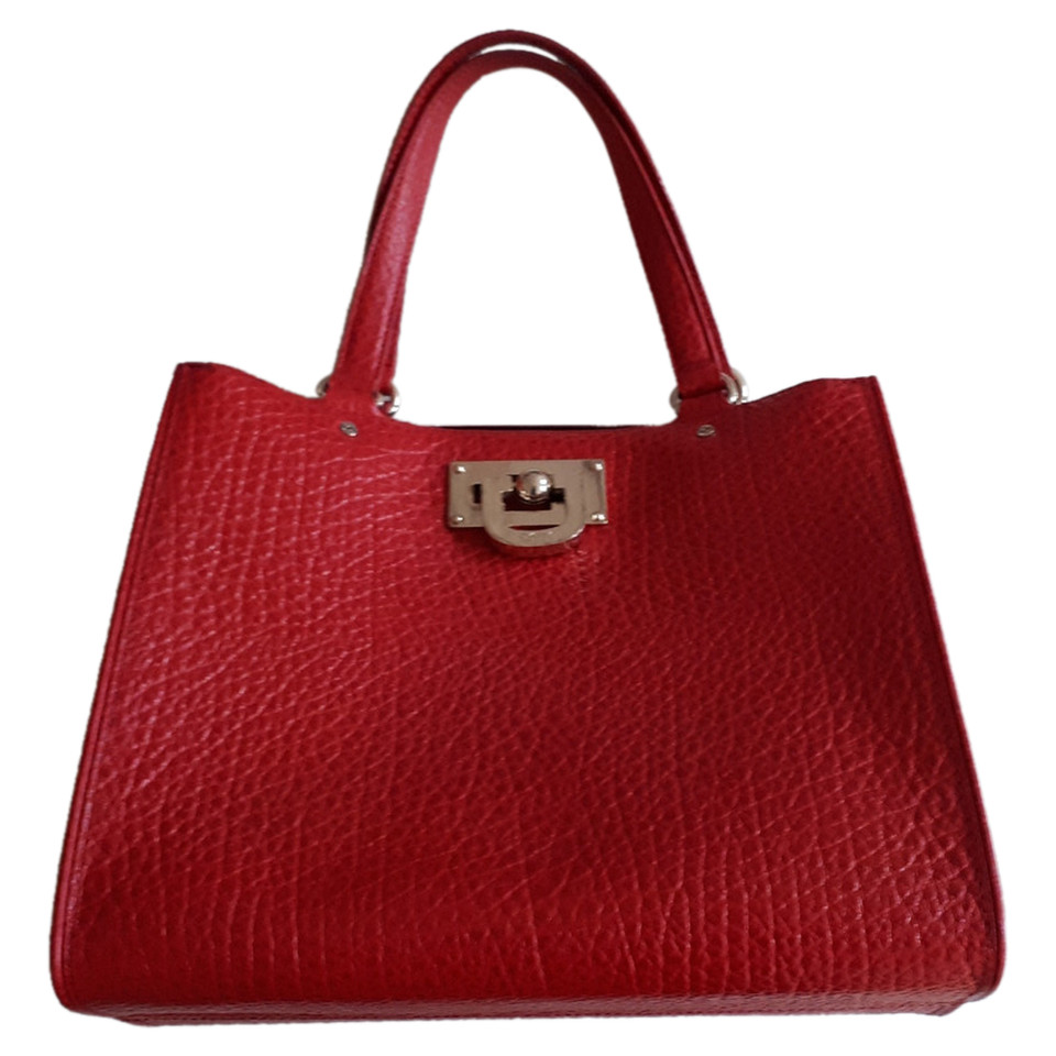 Dkny Handtasche aus Leder in Rot