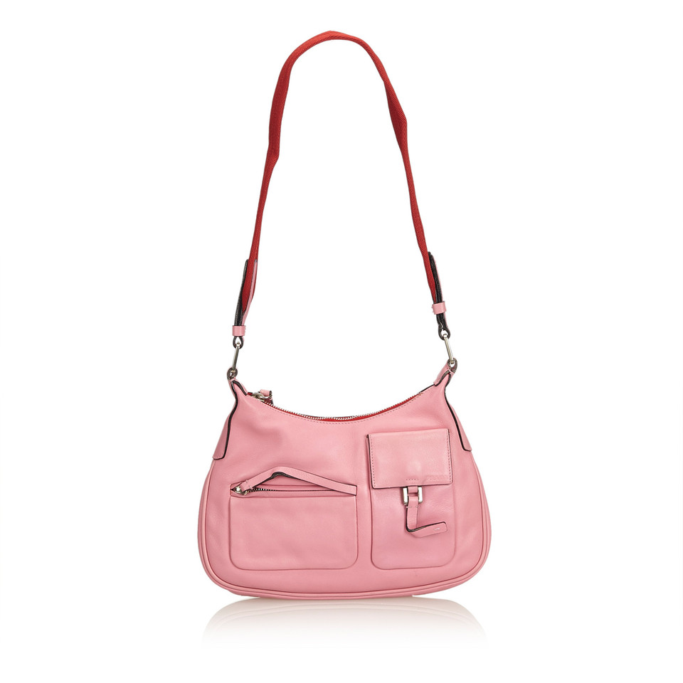 Prada Sac à bandoulière en cuir rose