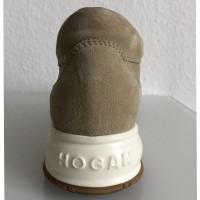 Hogan Suede leather sneakers in beige