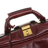 Aigner Reisetasche aus Leder in Bordeaux