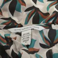 Diane Von Furstenberg top in seta in Multicolor