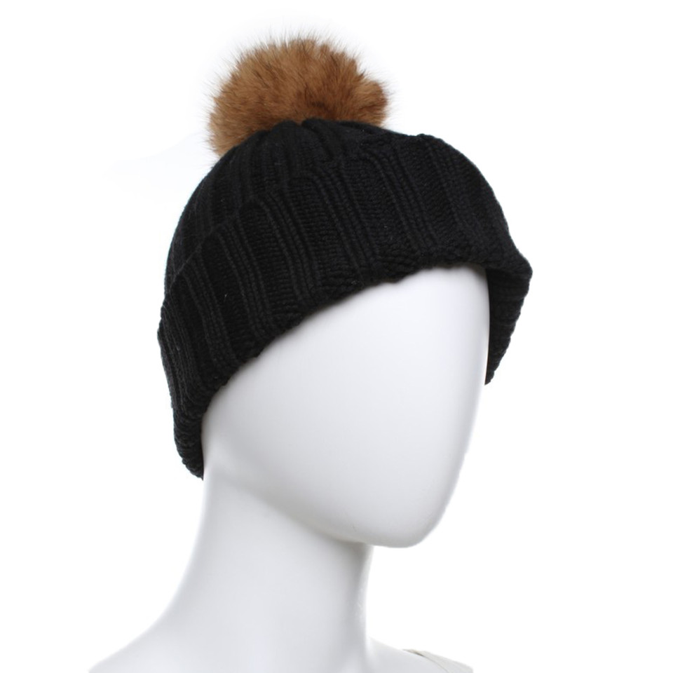 Woolrich Hut/Mütze aus Wolle in Schwarz