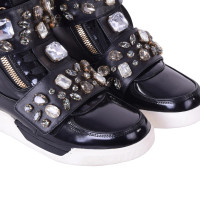 Dolce & Gabbana Baskets en cuir noir