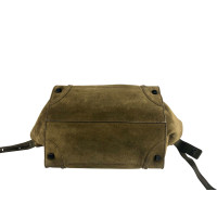 Céline Phantom Luggage Suede in Olive