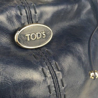 Tod's Sac à main en cuir bleu