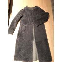 Drome Fourrure veste / manteau gris