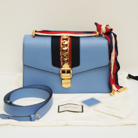 Gucci Sylvie Bag Small en Cuir en Bleu