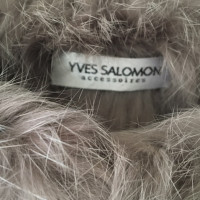 Yves Salomon Veste / manteau en fourrure grise