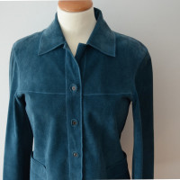 Strenesse Blue Suede jacket / coat in petrol