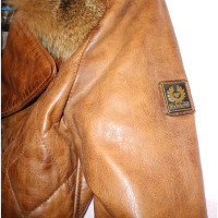 Belstaff Jacke/Mantel aus Leder in Braun