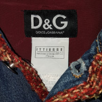 D&G Jacke/Mantel aus Baumwolle in Blau