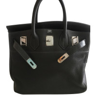 Hermès Birkin Bag 40 Leer in Grijs