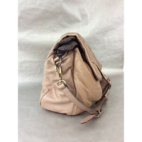 Moncler Leather shoulder bag in beige