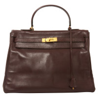 Hermès Kelly Bag 35 Leather in Bordeaux