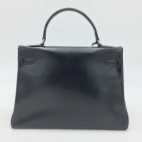 Hermès Schwarze Lederhandtasche