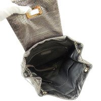 Chanel Handtasche Leder in silbrig