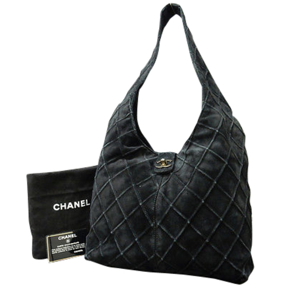 Chanel Handtasche Wildleder in Schwarz