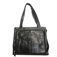 Chanel Handtasche Leder in Schwarz