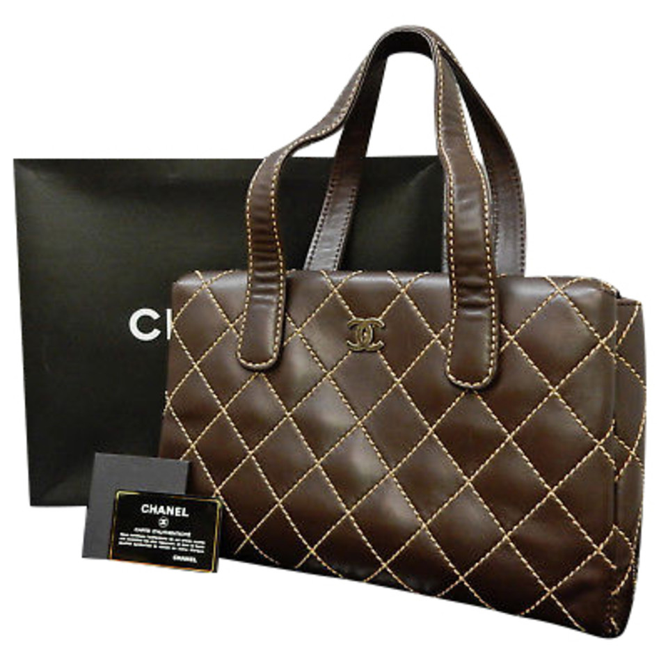 Chanel Handtasche Leder in Braun
