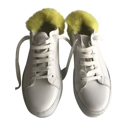 Pollini Sneakers aus Leder in Weiß