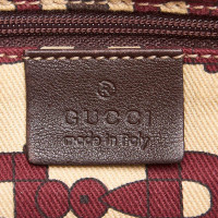 Gucci Handtasche Leder in Braun