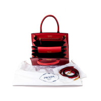 Prada Shopper in leer in rood