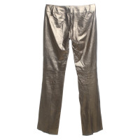 Plein Sud Shiny leather pants in olive