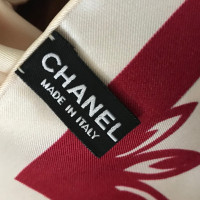 Chanel Schal/Tuch aus Seide in Creme