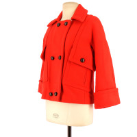 Comptoir Des Cotonniers Jacke/Mantel aus Wolle in Rot