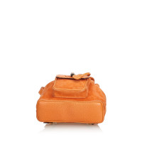 Gucci Bamboo Backpack aus Wildleder in Orange