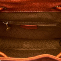 Gucci Bamboo Backpack in Pelle scamosciata in Arancio
