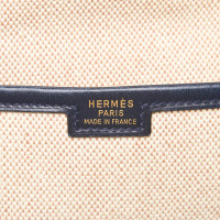 Hermès Clutch en Toile en Blanc