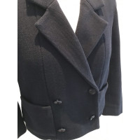 Chanel Veste/Manteau en Coton en Bleu