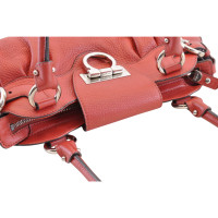 Salvatore Ferragamo Handtasche aus Leder in Rot