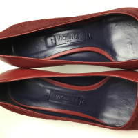 Vionnet Pumps/Peeptoes aus Leder in Bordeaux