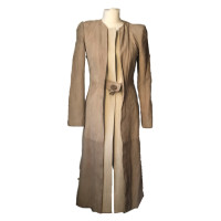 Valentino Garavani Giacca/Cappotto in Pelle scamosciata in Beige