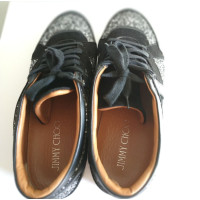 Jimmy Choo Sneakers aus Leder in Schwarz