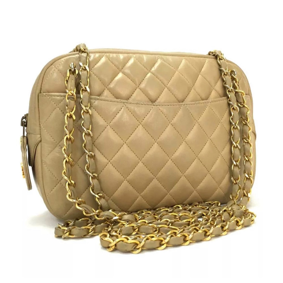 Chanel Camera Bag Leer in Beige