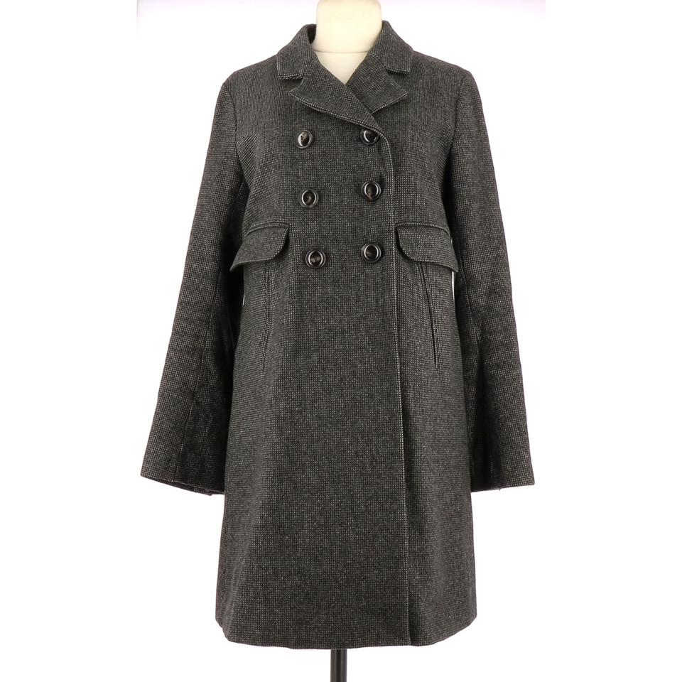 Comptoir Des Cotonniers Jacke/Mantel aus Wolle in Grau