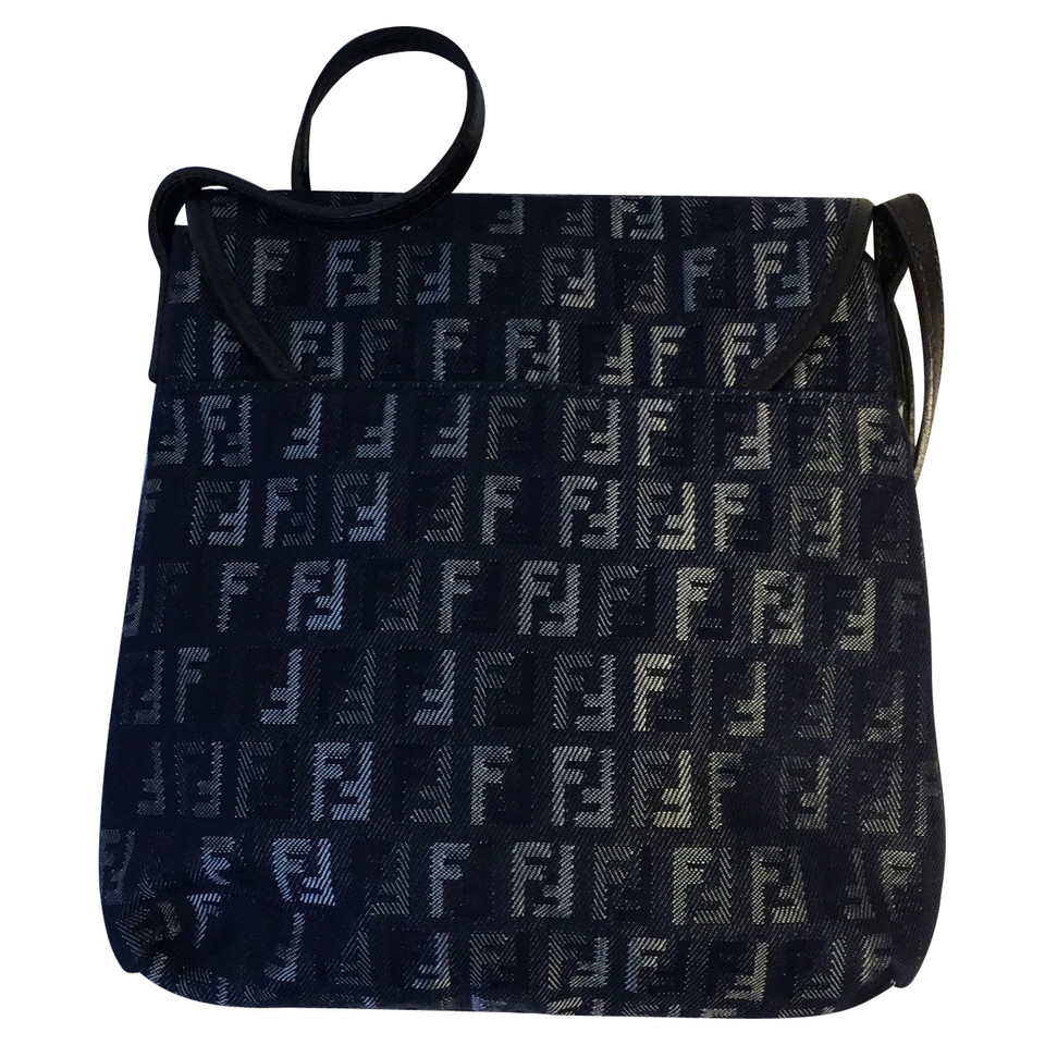 Fendi Sac à bandoulière en Toile en Bleu