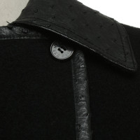 Hermès Wollmantel in Schwarz
