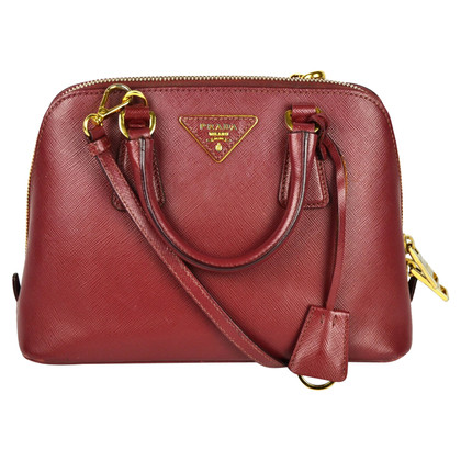 Prada Vernice Promenade Bag Leather in Red