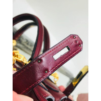 Hermès Kelly Bag 28 aus Leder in Bordeaux